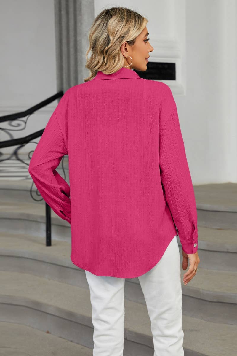 CWTSTL2301_CASUAL LOOSE BUTTON-UP LONG-SLEEVED SHIRT