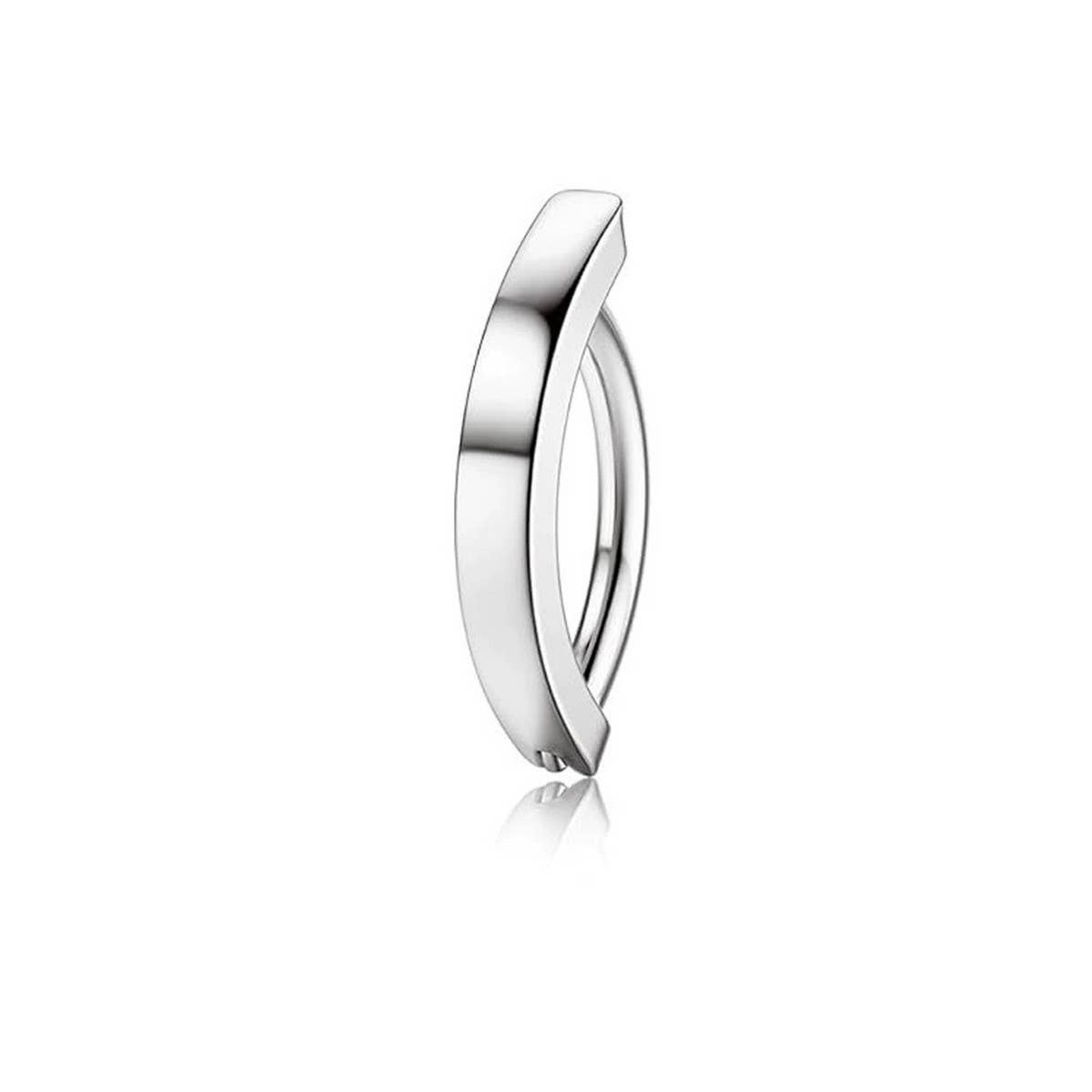 Curved Zircon Navel Piercing Ring in Copper