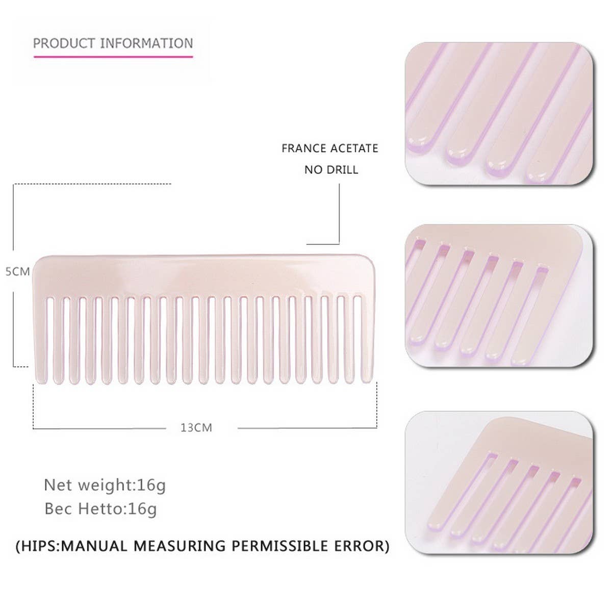 TORTOISESHELL ACETATE COMB HAIR ACCESSORY