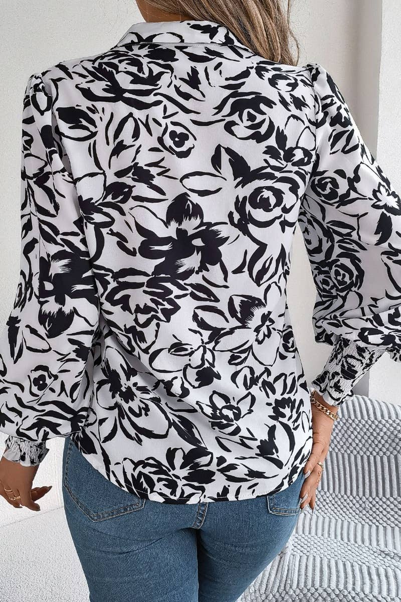 CWTSTL1510_AUTUMN LONG SLEEVE FLORAL PRINT SHIRT TOP