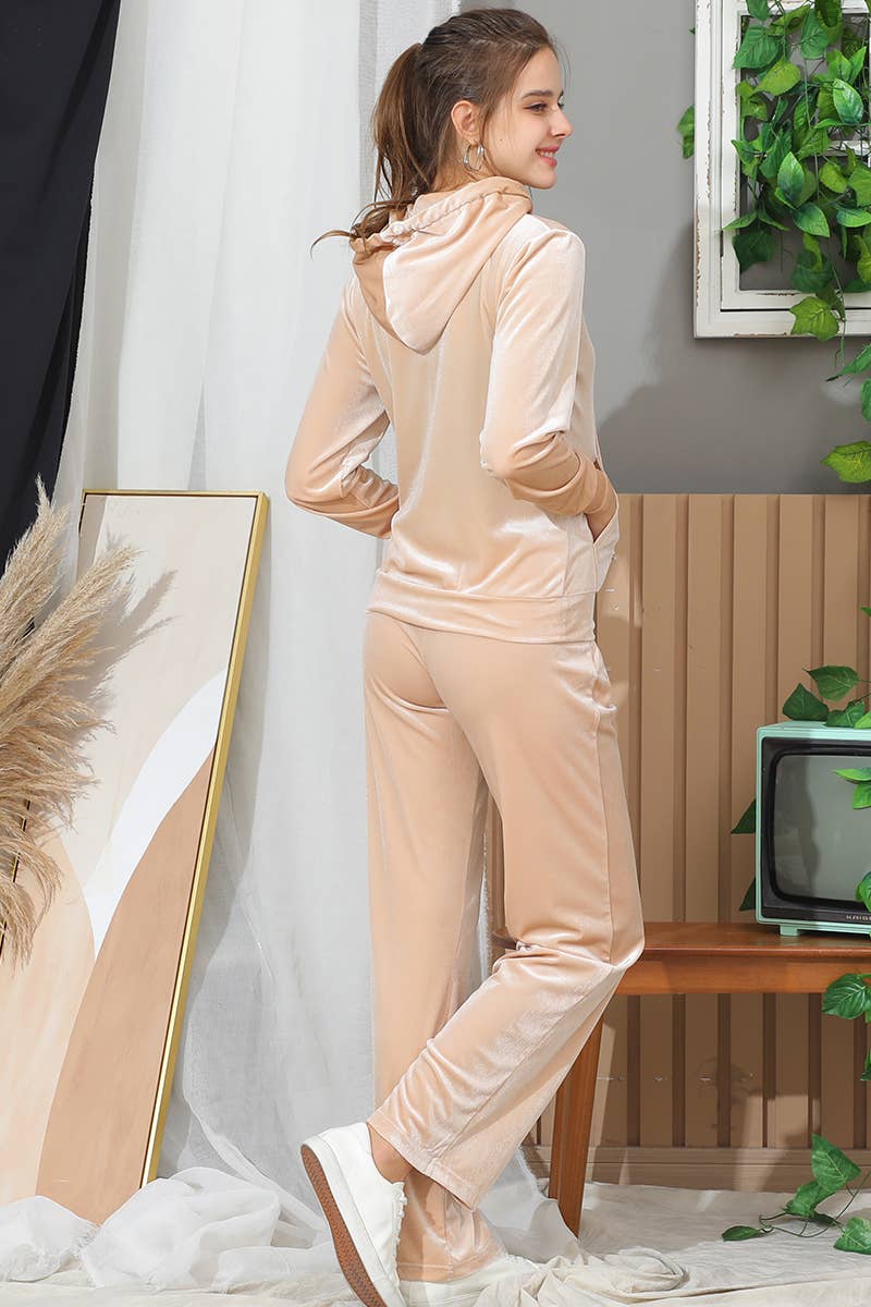 CWOHOL443_LONG SLEEVE ZIP UP HOODIE JACKET WITH SIDE POCKETS