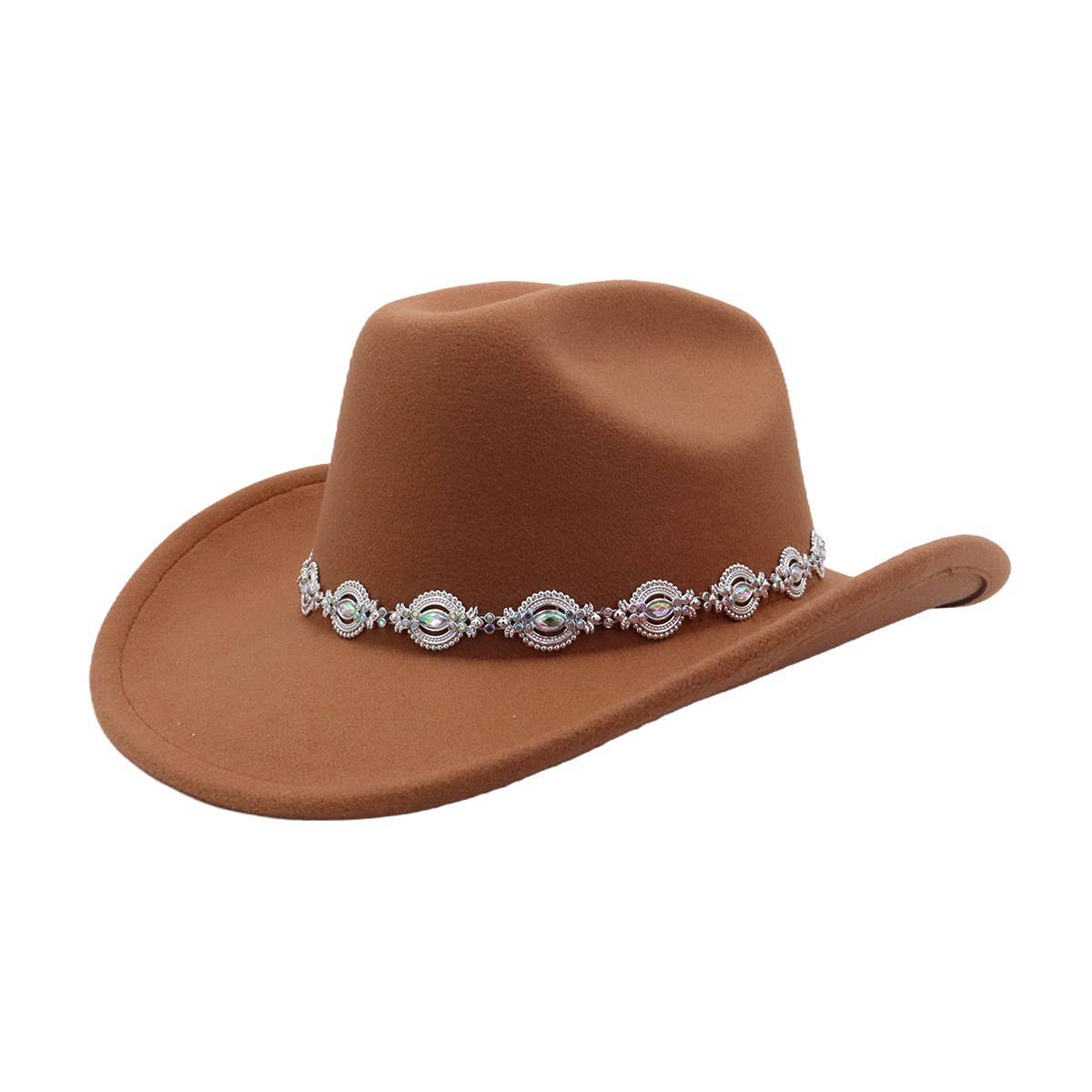 Men & Women Ethnic Wool Cowboy Fedora Jazz Hat_CWAH04459