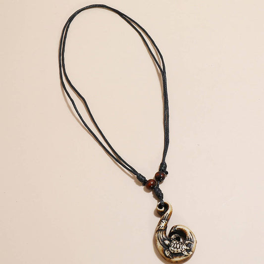 CREATIVE RETRO RESIN MEN'S LONG NECKLACE