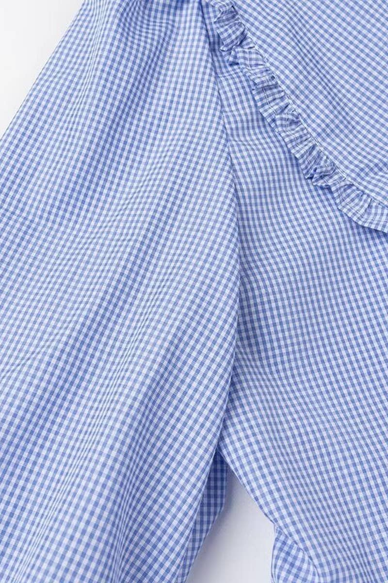 CWTBLL1129_CASUAL PLAID SHIRT WITH BABY DOLL COLLAR