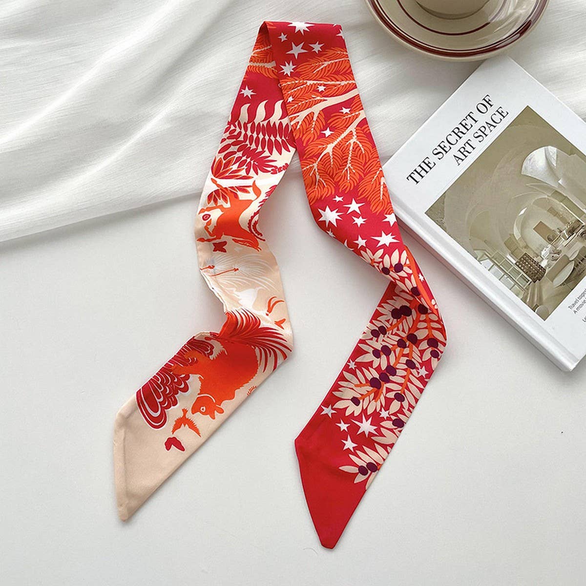 VERSATILE ANIMAL JUNGLE PRINT RIBBON HEADBAND