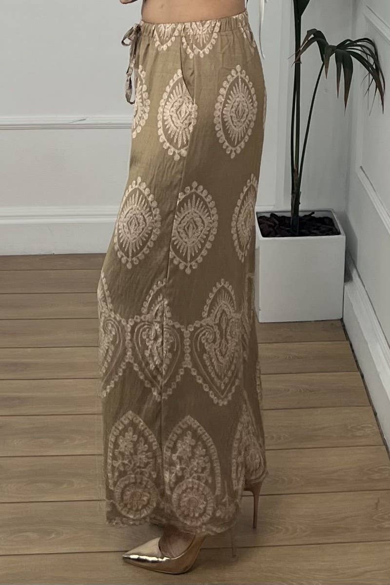 CWBLP888_WOVEN WIDE-LEG LOOSE CASUAL STRAIGHT-LEG PANTS