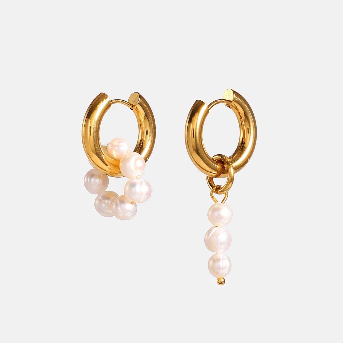 Elegant Pearl Bracelet and Stud Earrings Set