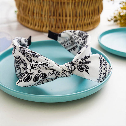 WOMEN NEW CASHEW NUT FLOWER WIDE HEADBAND_CWAHA0831