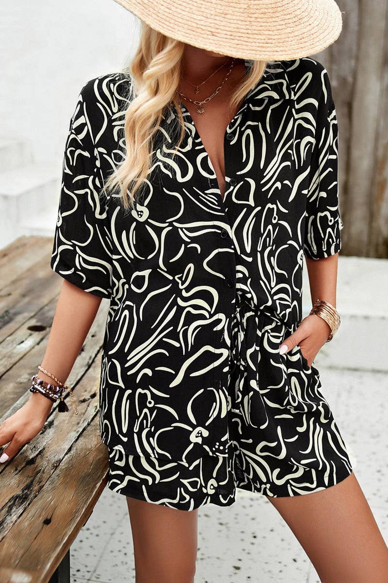 CWSPJ0226_HOLIDAY CONTRASTING COLOR TEMPERAMENT LEISURE SUIT