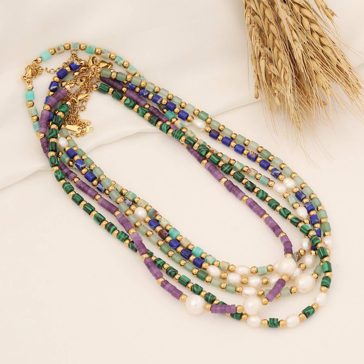 FASHION AND LUXURY PEARL NATURAL STONE NECKLACE_CWAJE0647