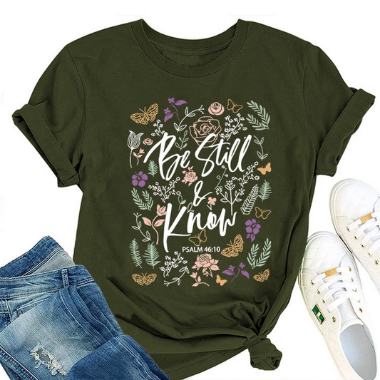 Women?™s Faith Tee, Be Still and Know_CWTTS1480