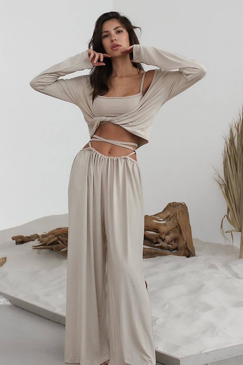 CWSPJ0323_LONG-SLEEVED TROUSERS AND SUSPENDERS PAJAMAS SET