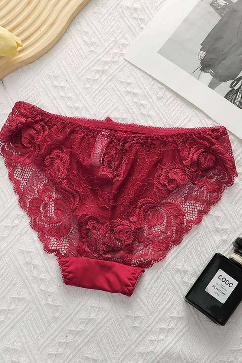 CWMU00267_LACE UNDERWIRE PUSH-UP BRA & PANTY SET