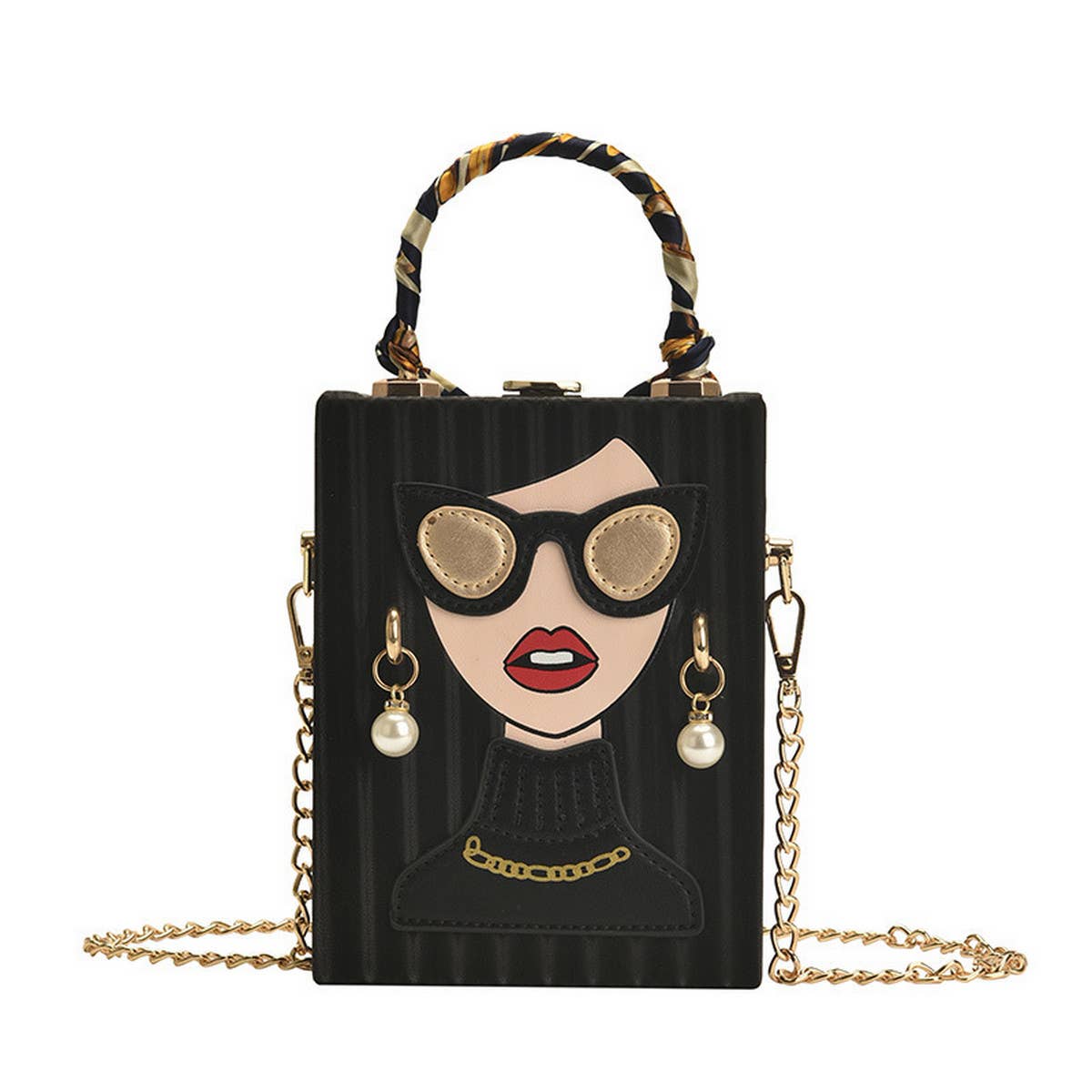 RETRO BEAUTY PATTERN CROSSBODY BAG_CWAB0986