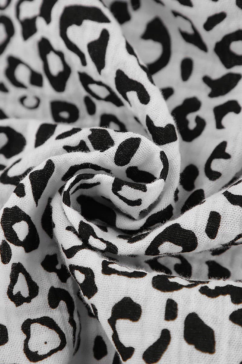 CWSPJ0369_LONG-SLEEVED SHORTS LEOPARD PRINT PAJAMA SET