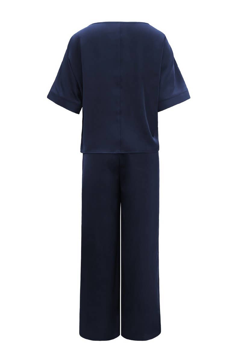 CWSTB2129_CASUAL LOOSE TEE & DRAWSTRING WIDE-LEG PANTS SET