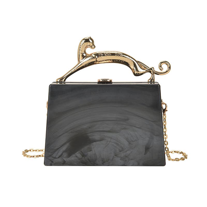 Candy-colored acrylic hand-held crossbody bag