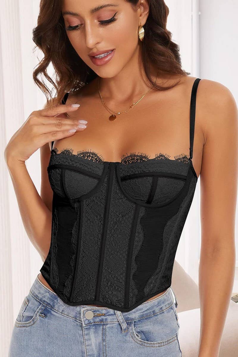 CWMT0005_LACE SUSPENDERS HERRINGBONE STEEL RING BRA