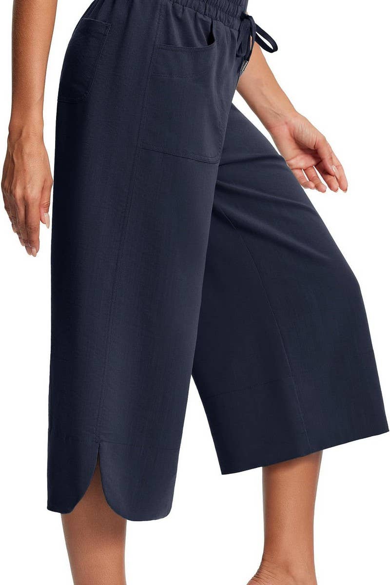 CWBMP0211_SOLID COLOR ELASTIC WAIST WIDE LEG PANTS