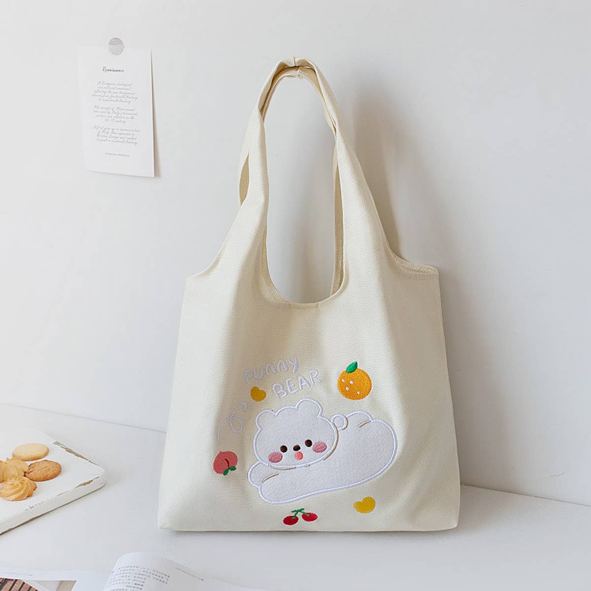 Large Embroidered Canvas Shoulder Bag for Students_CWAB5628