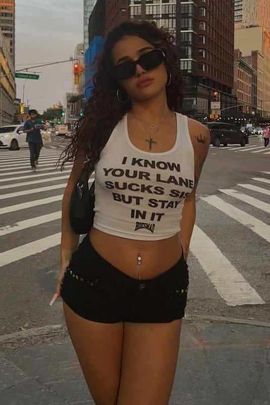 CWTTK0872_LETTER PRINT SLIM FIT SLEEVELESS TANK TOP