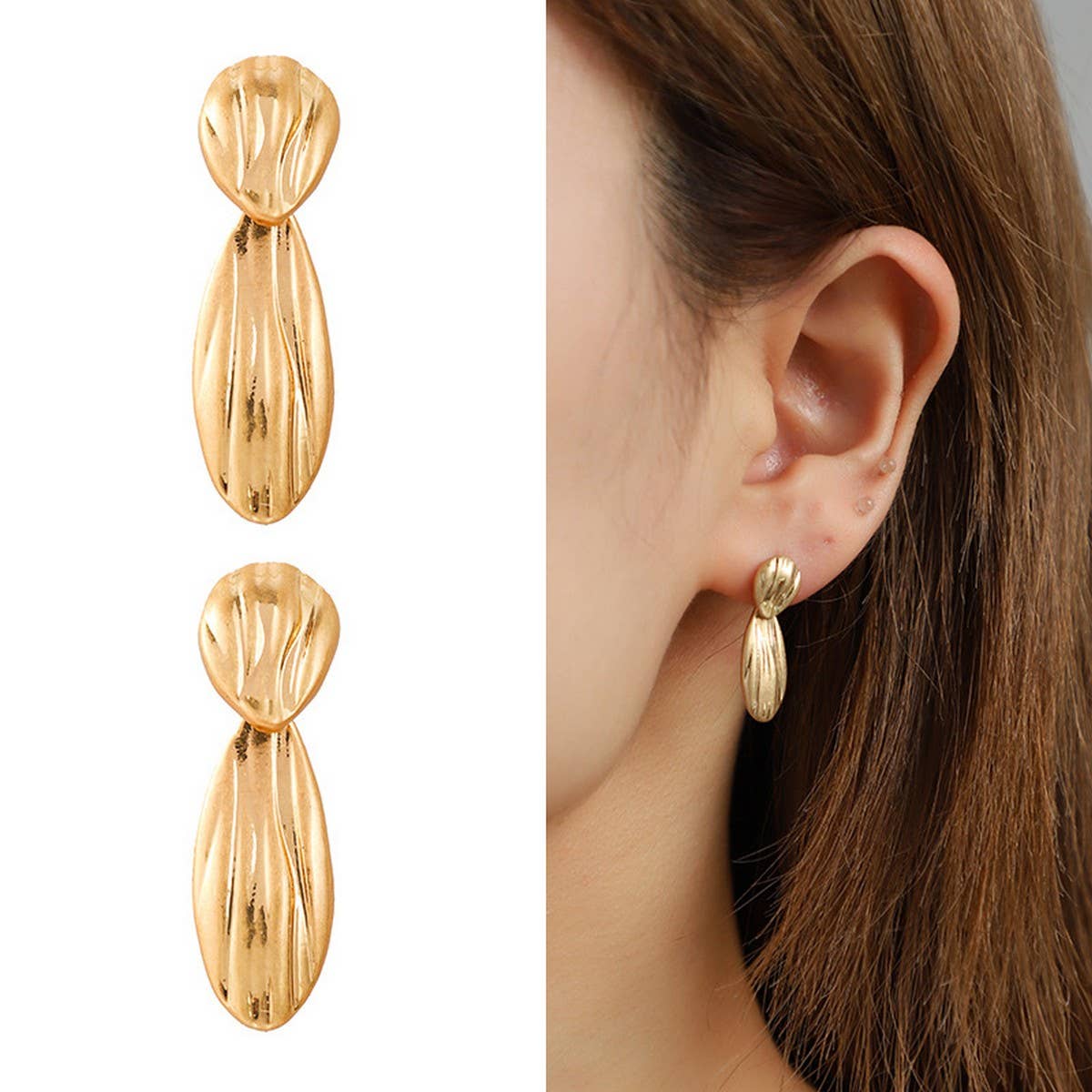 NEW UNIQUE TEXTURE NICHE EARRINGS FASHION SET_CWAJE2904