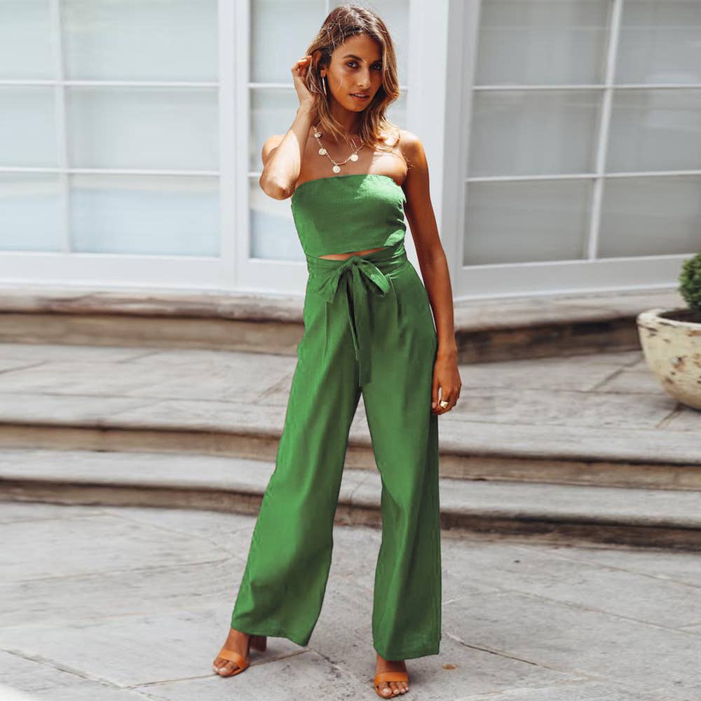 Casual Chic Backless Slim Fit Jumpsuit