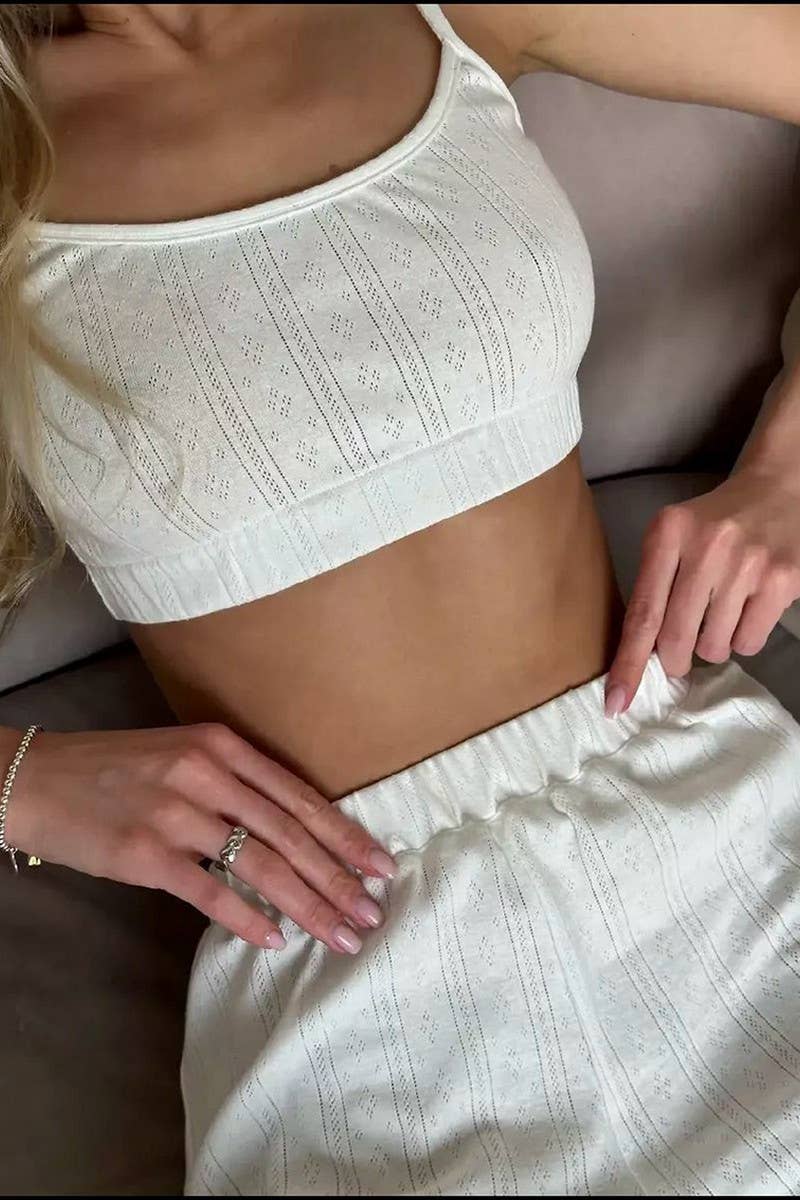 CWSPJ0243_JACQUARD SUSPENDER TOP AND TROUSERS PAJAMA SET