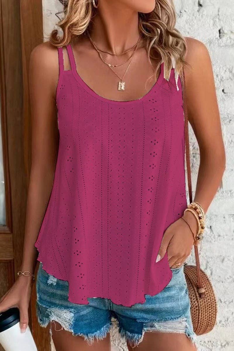 CWTTSL0413_DOUBLE SHOULDER ROUND NECK JACQUARD VEST