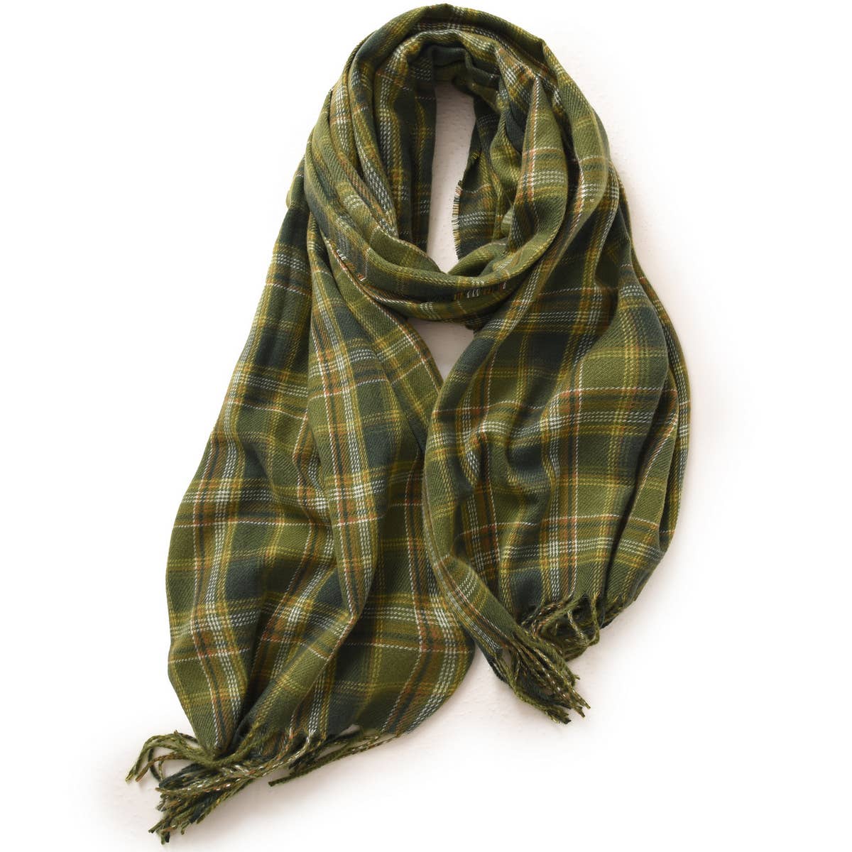 Red Plaid Winter Scarf ??Thick Warm Shawl Wrap_CWASC0175