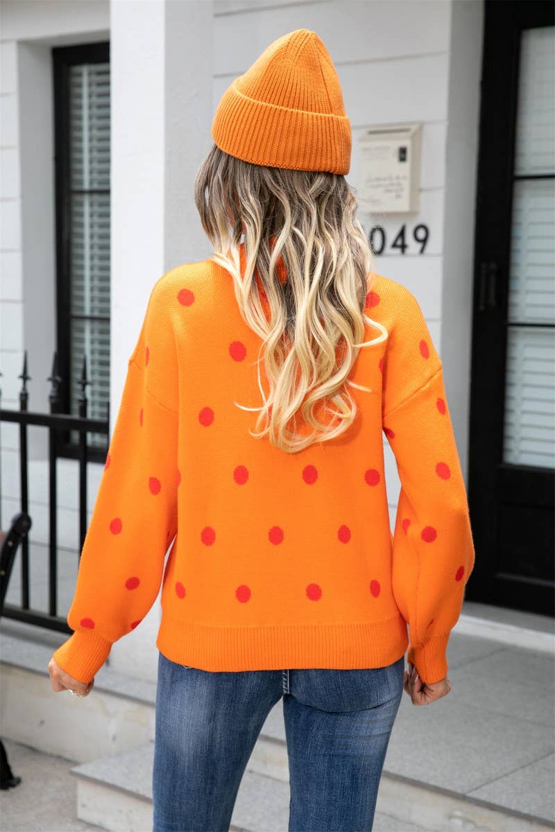 CWOSWL1663_Crew Neck Long Sleeve Pullover Sweater