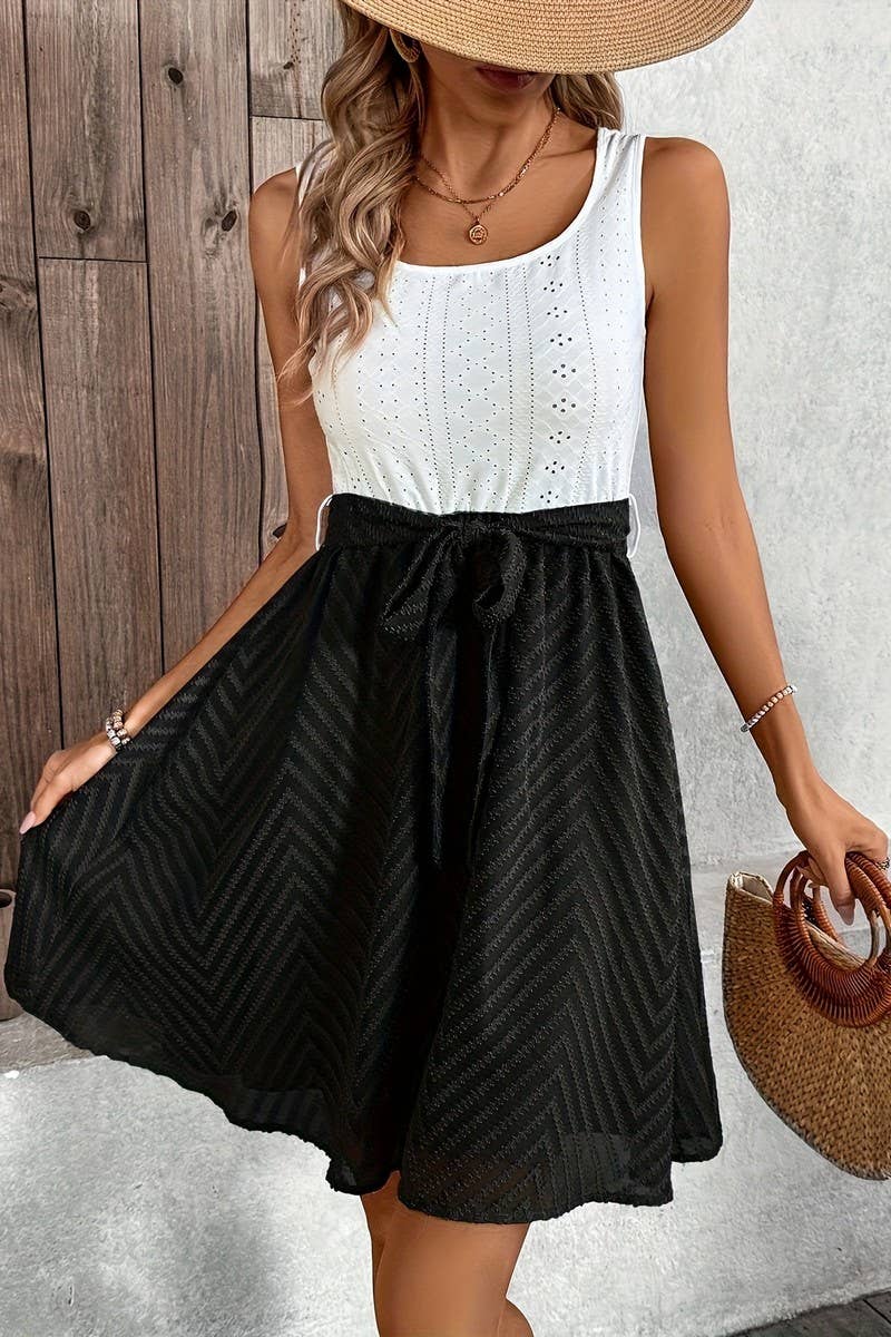 CWDSD8766_SUMMER FASHION SLEEVELESS DRESS