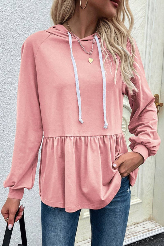 CWOHOL1013_DESIGN HOODED SPLICED LONG-SLEEVED HOODIE