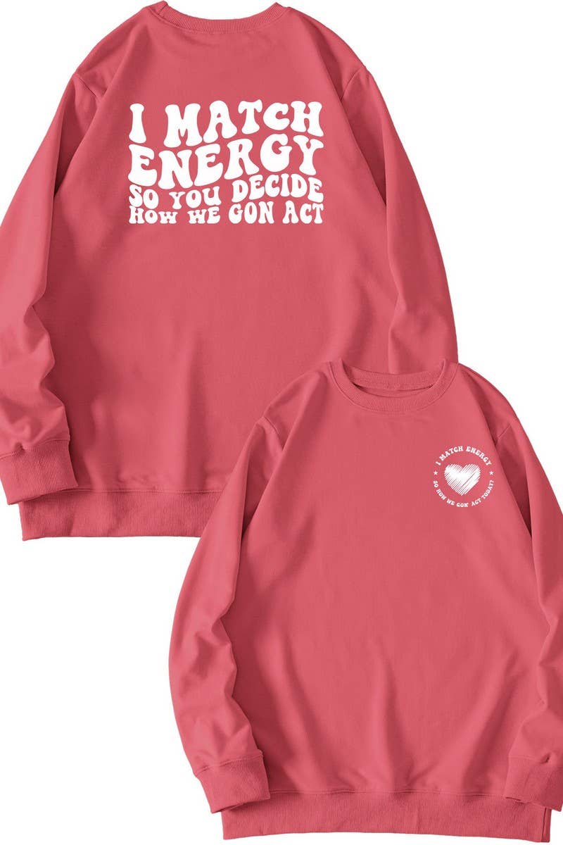 CWTSTL0491_WOMEN LETTER PRINTING LONG SLEEVE SWEATSHIRT