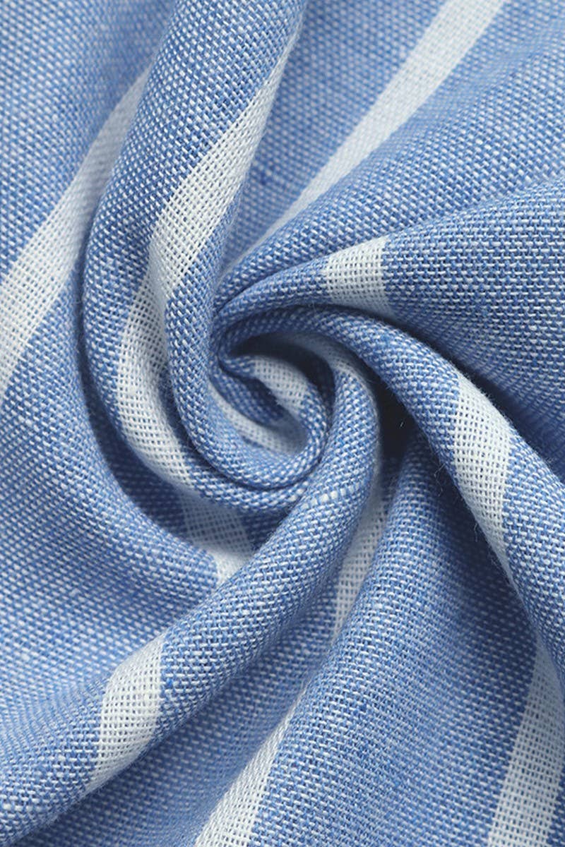 CWTSTL00963_LOOSE POLO COLLAR STRIPED WORK SHIRT TOP