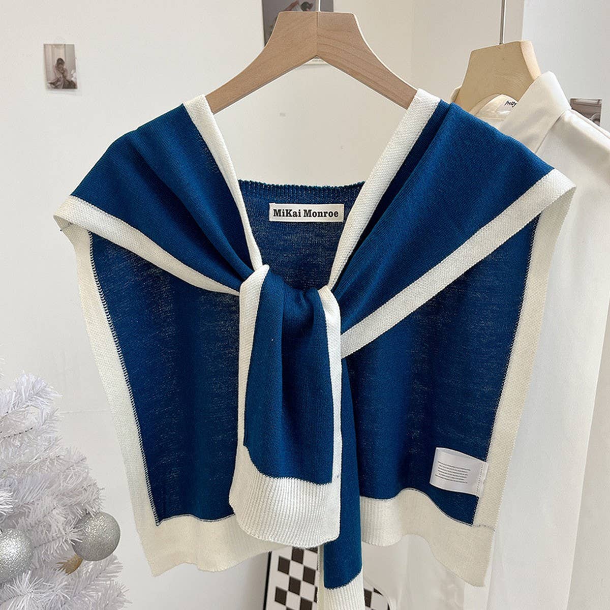 CWASC03119_KNIT CROSS SHAWL CAPE SCARF FOR WOMEN