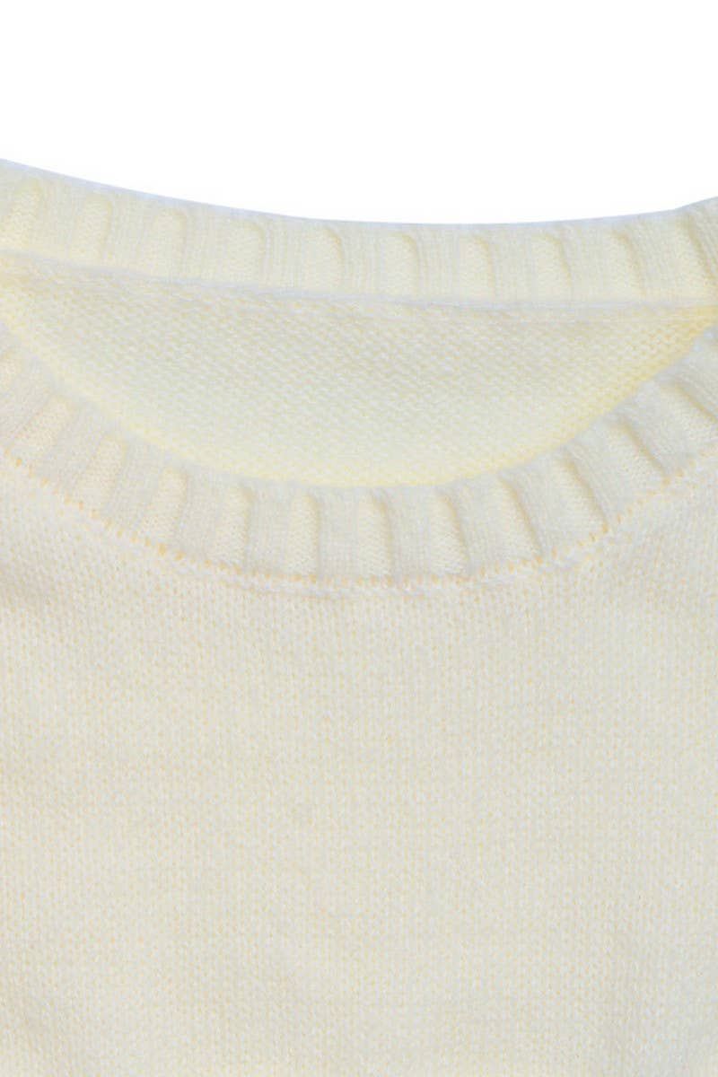 CWTTL1973_SOLID COLOR SIMPLE HIGH-END CASUAL KNITTED SWEATER
