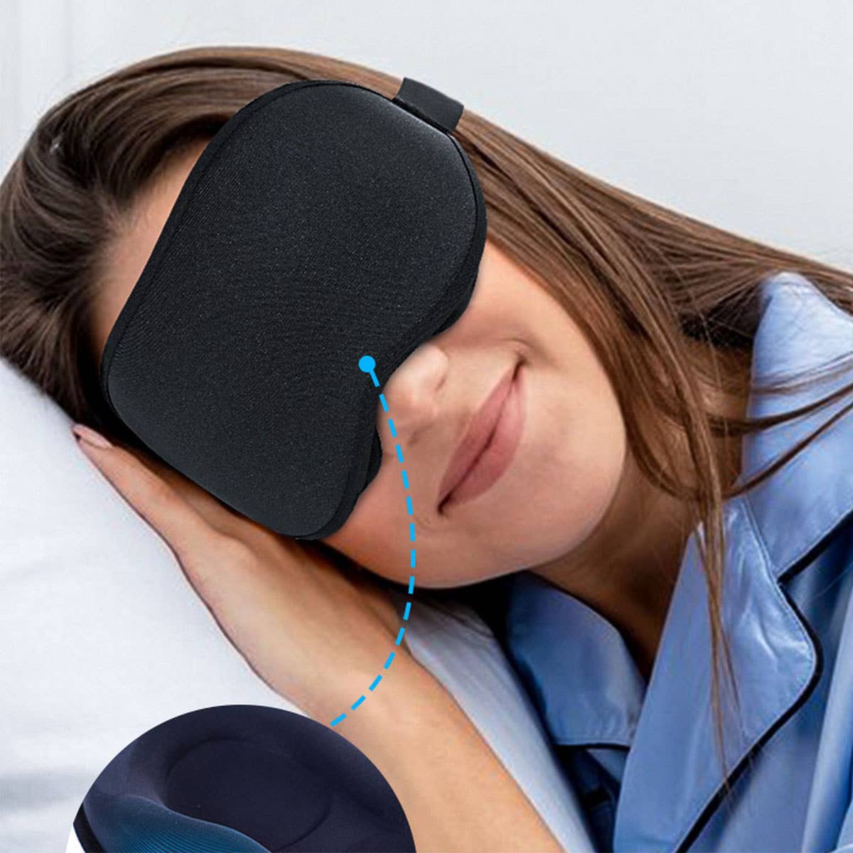 3D Contoured Eye Mask, Light-Blocking & Soft_CWMM8045