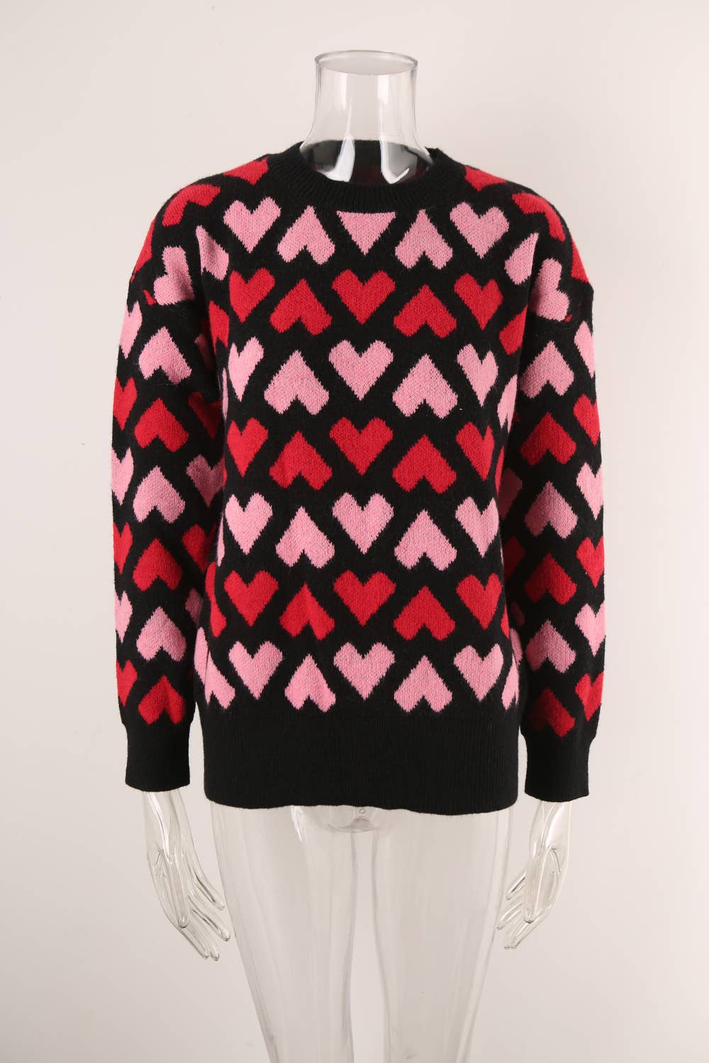 CREW-NECK PULLOVER SWEATER FOR VALENTINE'S DAY