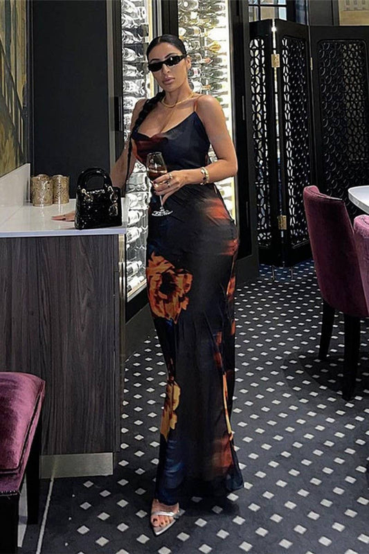 CWDMD4139_PRINTED HIP-HUGGING SLIM SLING DRESS