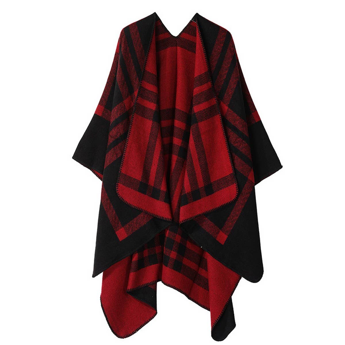 SOLID COLOR STRIPED WARM VERSATILE SHAWL SCARF_CWASC2162