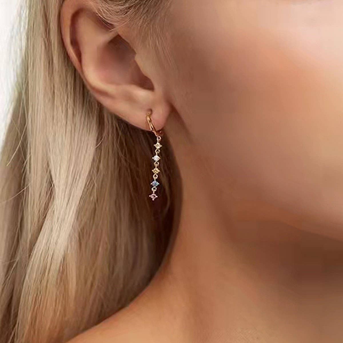COLORFUL TASSEL FASHIONABLE AND SIMPLE EARRINGS