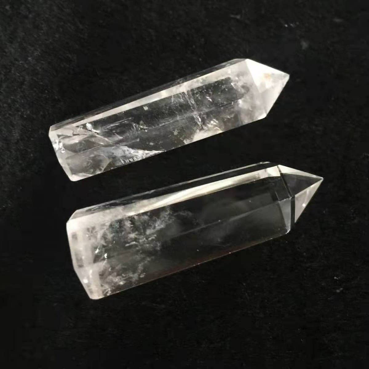 Clear Quartz Crystal Point Hex Tower
