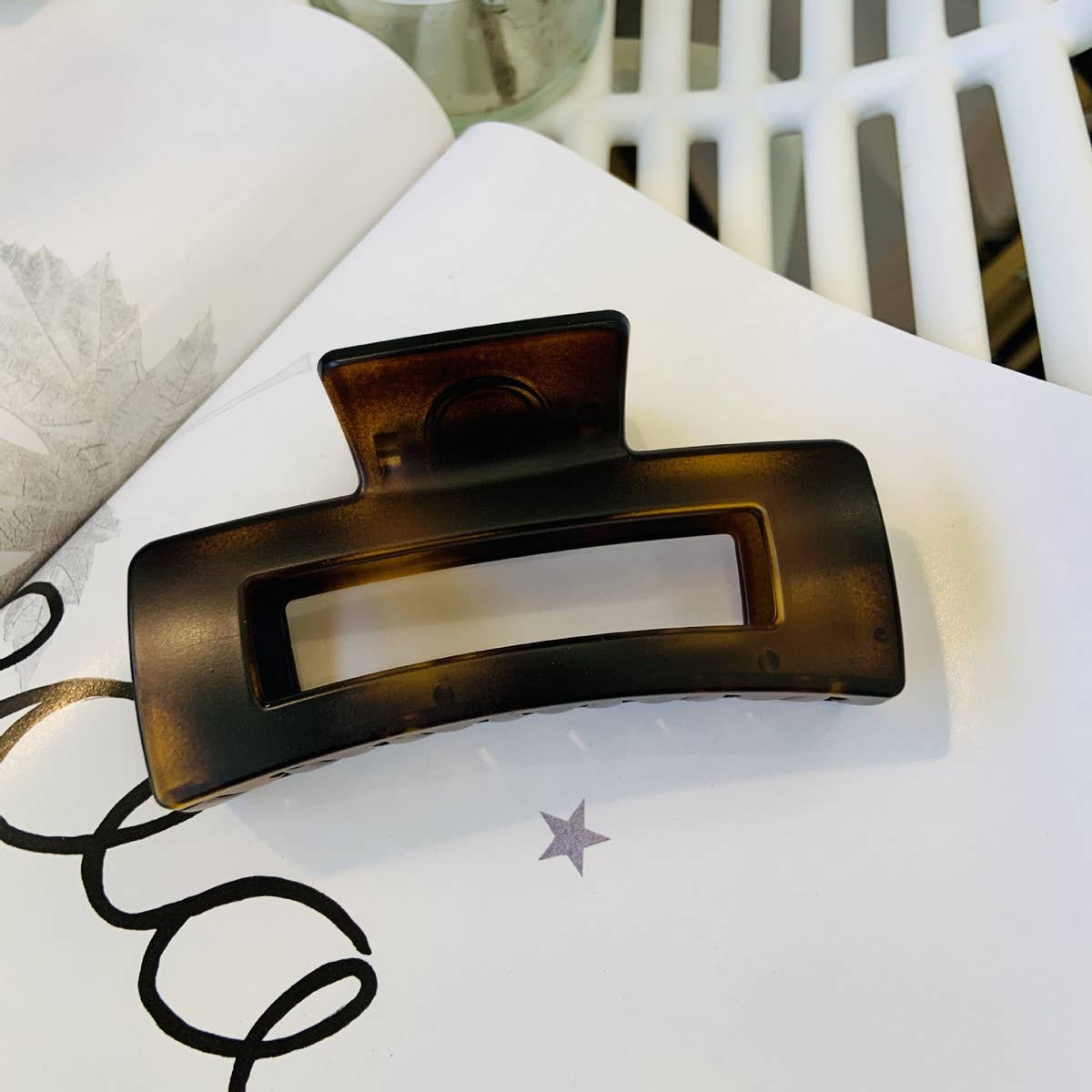 CWAHA1557_4.13"SIMPLE RECTANGLE HAIR CLAW CLIP