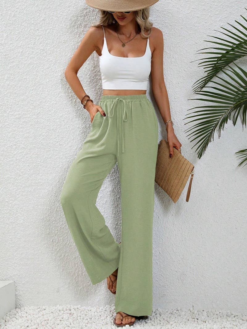 All-in-one floor-length straight leg pants