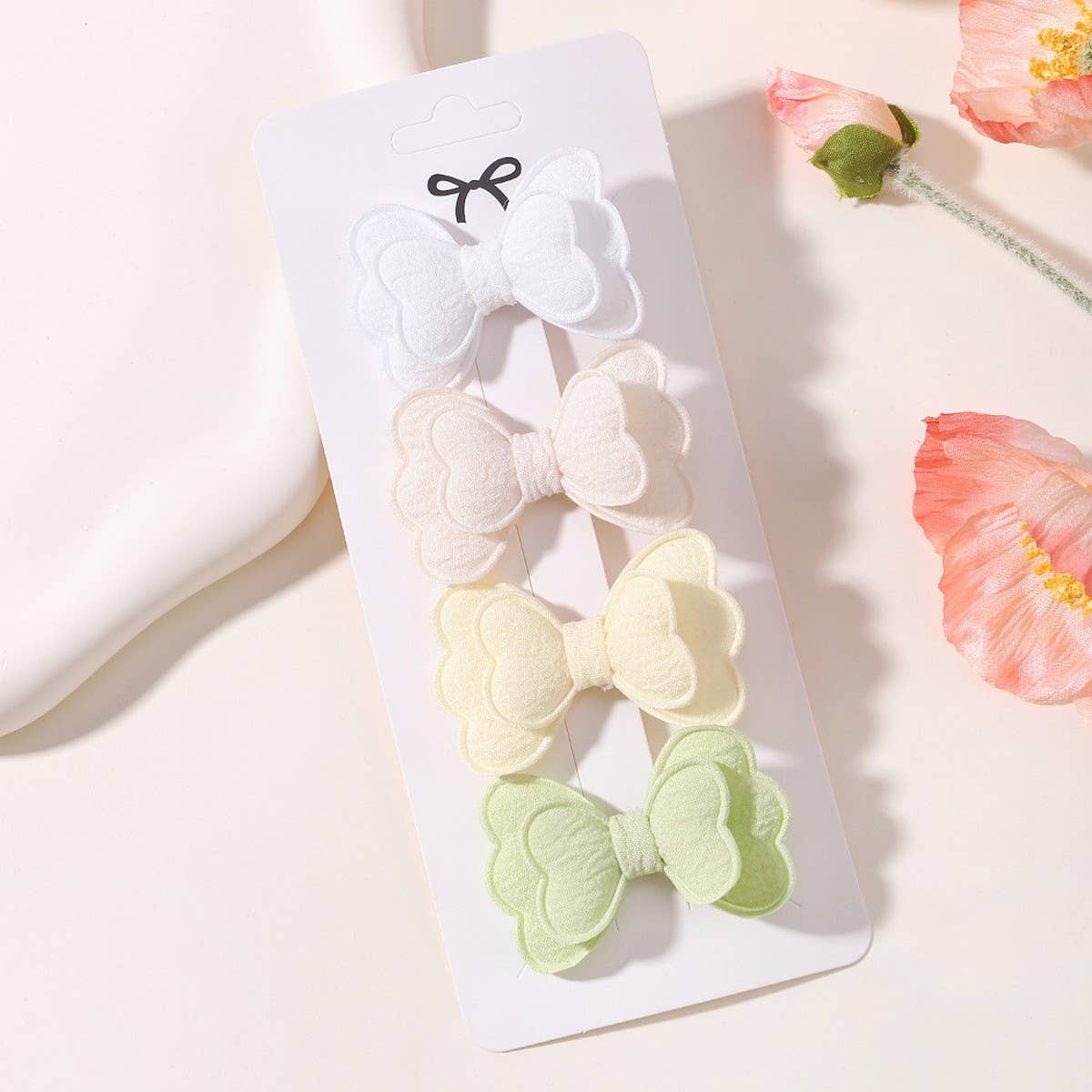 Double-Layer Butterfly Hair Clip Set for Kids