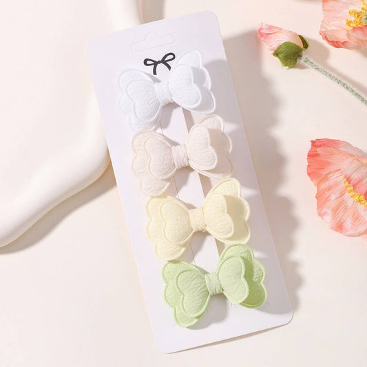 Double-Layer Butterfly Hair Clip Set for Kids