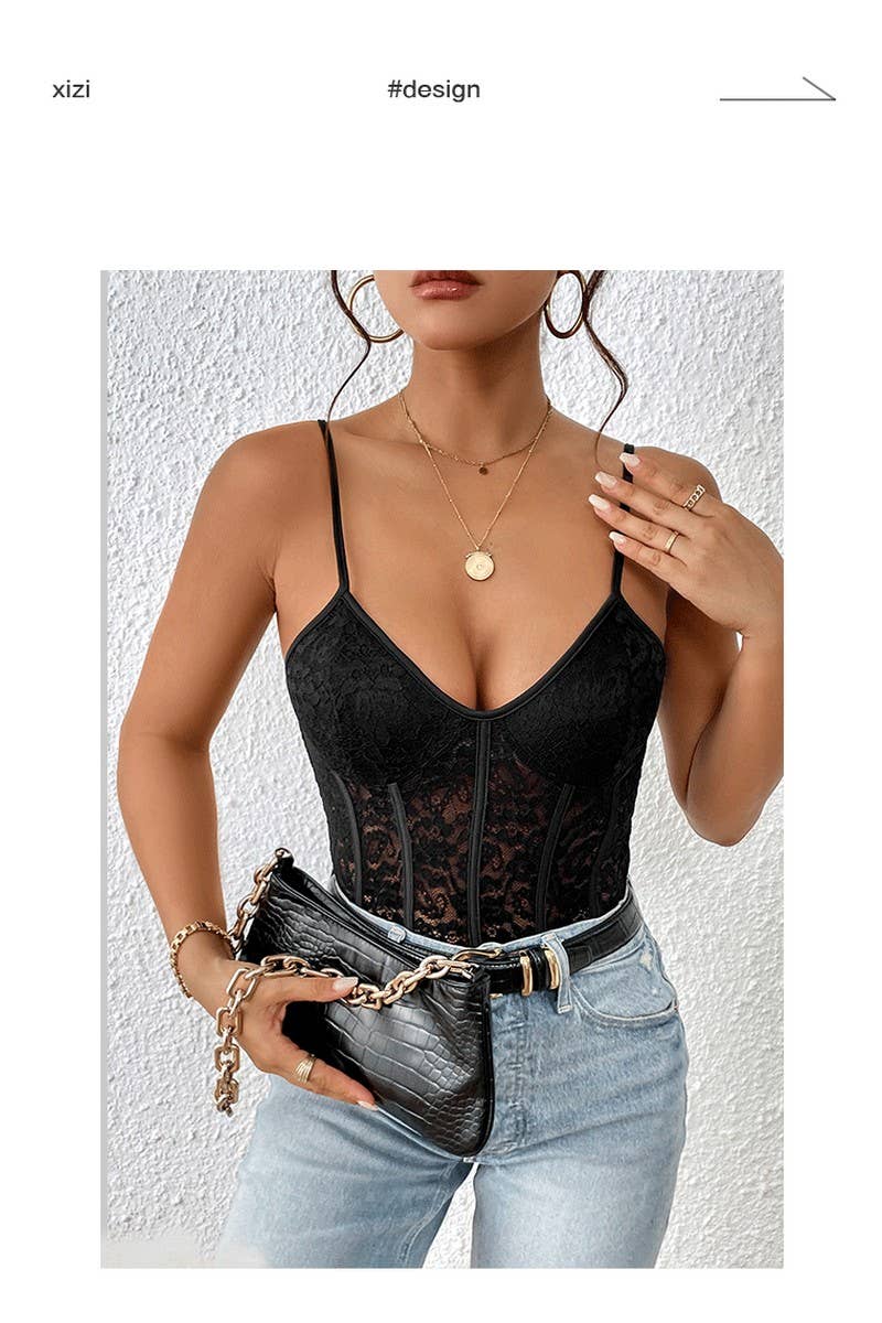 CWSBS0139_CAMISOLE LACE BODYSUIT