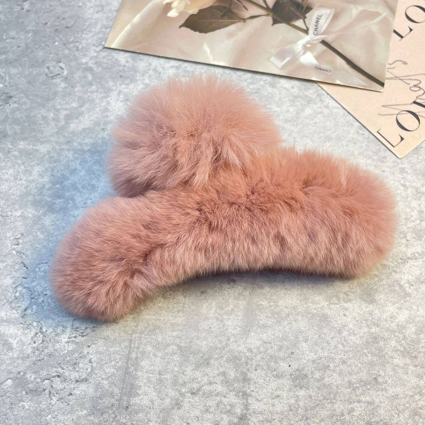 Rex Rabbit Fur Claws - Elegant Mixed Color Clips