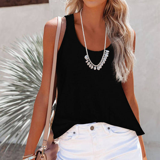 Fashionable and casual solid-color sexy vest